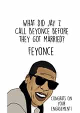 Jay Z - engagement card created by Akeechi Design