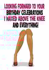 I waxed above the knee! created by Stephanie Scala