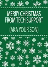 Cheeky - Tech - Nerd - Tech Support - Merry Christmas From Tech Support - Parents - Mum and Dad - Christmas Card created by Dottie Mottie
