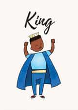 Cute Birthday Card - For Him - King created by Afritistic