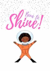 astronaut Child Birthday Card 19835 created by Afritistic