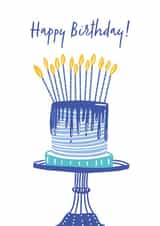Classic Birthday Card - Cake - Happy Birthday created by Inky Acorn Designs