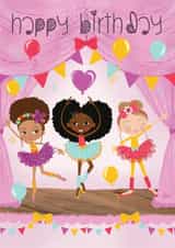 ballet illustration Birthday Card 15044 created by Karmuka