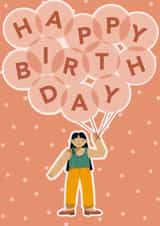 balloons illustration Birthday Card 18759 created by Wandering Studio Co.