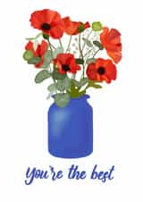 Poppies Poppy Thank You Card 20366 created by Williams Print Store