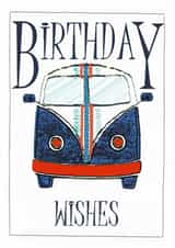 CAMPER VAN CAMPER Birthday Card 20167 created by Shereen M Designs
