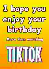 tiktok tik tok Birthday Card 15030 created by Lauren Osborne