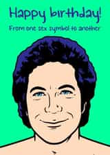 Tom Jones birthday greeting card created by Graham Sanders