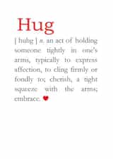 definition hug Love & Friendship Card 8287 created by Bombus