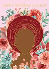 black woman adult Birthday Card 20374 created by Anoela Cards