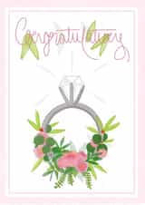 Congratulations - floral diamond ring created by Art by Reebee