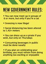 lockdown quarantine Birthday Card 44485 created by Memetallica