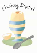 stepdad egg Father's Day Card 7858 created by Tarot Close Design