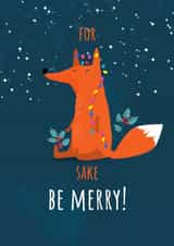 fox sake Christmas Card 16113 created by Fly high art