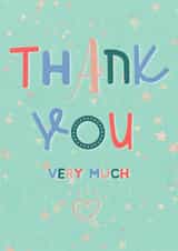 thank you pastel Thank You Card 14947 created by Paper Wishes Co