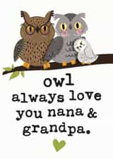 Owl Day Just because Card 6023 created by Mrs Best Paper Co.