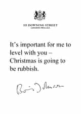 boris johnson isolation Christmas Card 29090 created by The Happy Bee