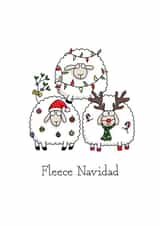 Fleece Navidad Christmas card created by Evie Garnett Designs
