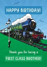 First Class Brother Steam Train Card created by Evie Garnett Designs