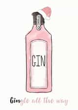 Gin xmas Christmas Card 20429 created by Zoe Garland