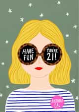 Classic Birthday Card - For Her - 21st created by Corrin Strain