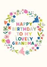 Grandma flowers Birthday card created by Sarah Corcoran
