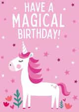 Unicorn birthday card created by Sarah Corcoran