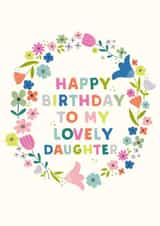 Floral Daughter Birthday card created by Sarah Corcoran