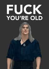 The Witcher Birthday Card created by @drawmecaricature