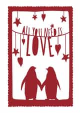 penguin all Anniversary Card 16579 created by Cloud Cuckoo Design