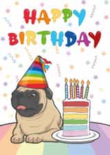 pug cake Birthday Card 16938 created by STEVEN LEE-GRAVES