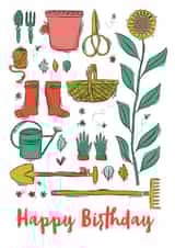 garden gardener Birthday Card 20248 created by Emily Hunter
