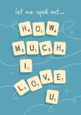 cute scrabble Love & Friendship Card 16943 created by NEEDL designs