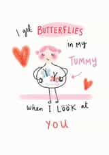 butterflies tummy Anniversary Card 45365 created by Lindsay loves to draw