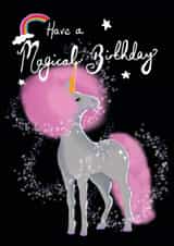 afro unicorn Birthday Card 15054 created by Karmuka