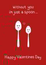 Happy Valentines Day Spooning Card 42121 created by Holly Tillier