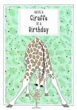 Giraffe Wine Glass Birthday Card created by Shereen M Designs