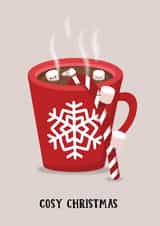 hot chocolate cute Christmas Card 19739 created by Paper Jungle