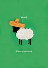 Fleece Navidad sheep Christmas card created by @hannahtheday