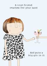 gin friend Love & Friendship Card 17021 created by Rosie Made A Thing