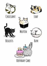 Bakery Cats Birthday Card created by Send Salutations
