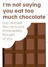 Too much chocolate card created by No-me illustrations