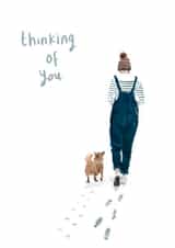 thoughtful friend Thinking of you Card 20020 created by Becca Hall illustration