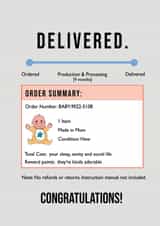 funny cheeky New Baby Card 20467 created by Urvi Inks