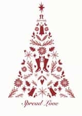 classic love Christmas Card 45437 created by Patterntalk