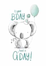 Koala B'day G'day Card created by @doublepea_designs