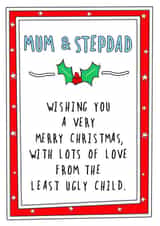 mum stepdad Christmas Card 7550 created by Go La La!