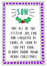 phone bloody Christmas Card 7552 created by Go La La!
