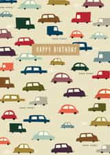 vintage car Birthday Card 19977 created by Peony Rose Design