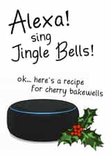 Alexa - Speaker - Music - Alexa Sing Jingle Bells - Jingle Bells - Funny - Modern - Tech - Christmas Card created by Memetallica